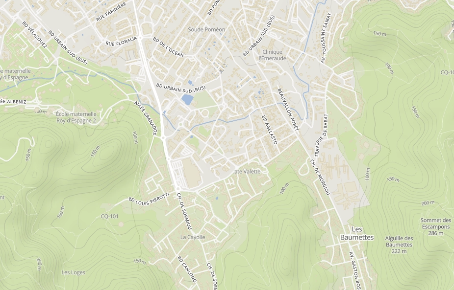 Screenshot fond cartographique